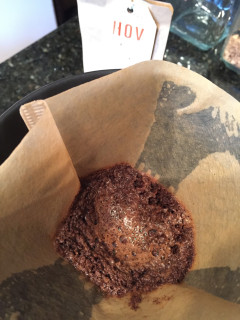 Driftaway's Honduras coffee blooming as a pour-over