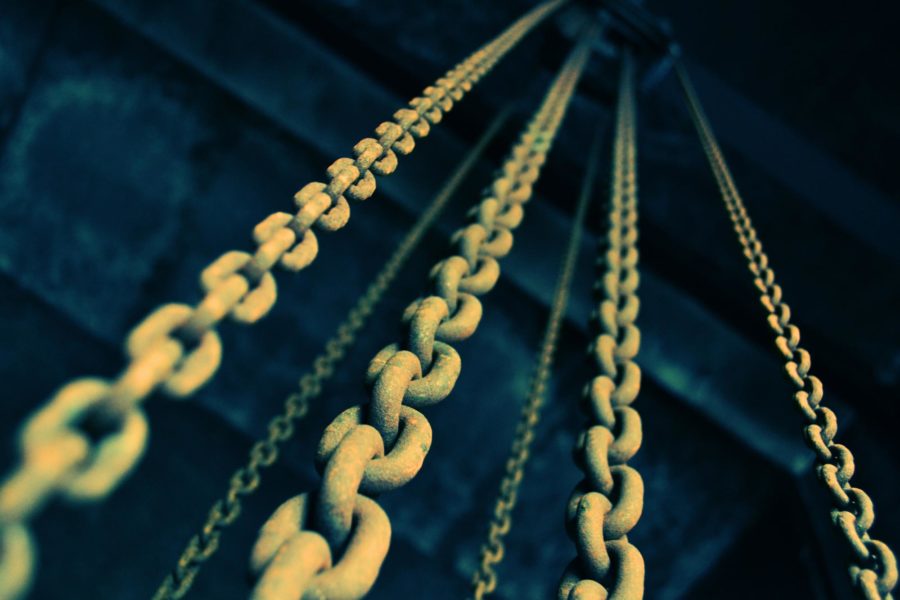 A series of links in several chains