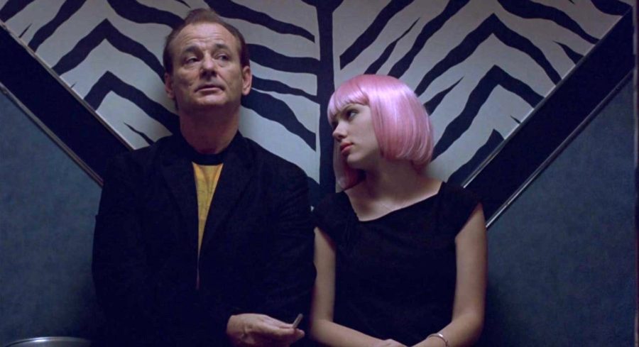 Still from the 2003 film Lost in Translation, starring Bill Murray and Scarlet Johansson