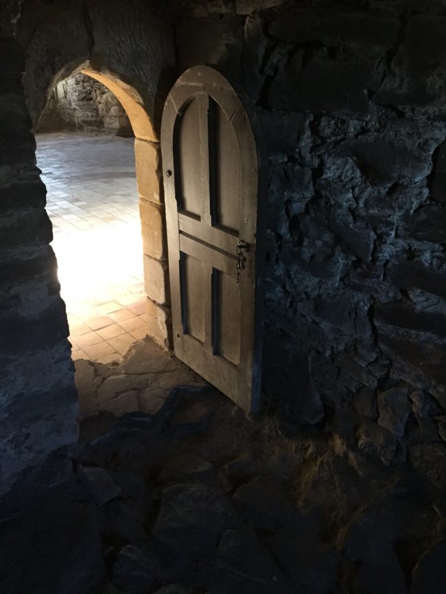 A small door inside "Mary's Chamber" in Doune Castle